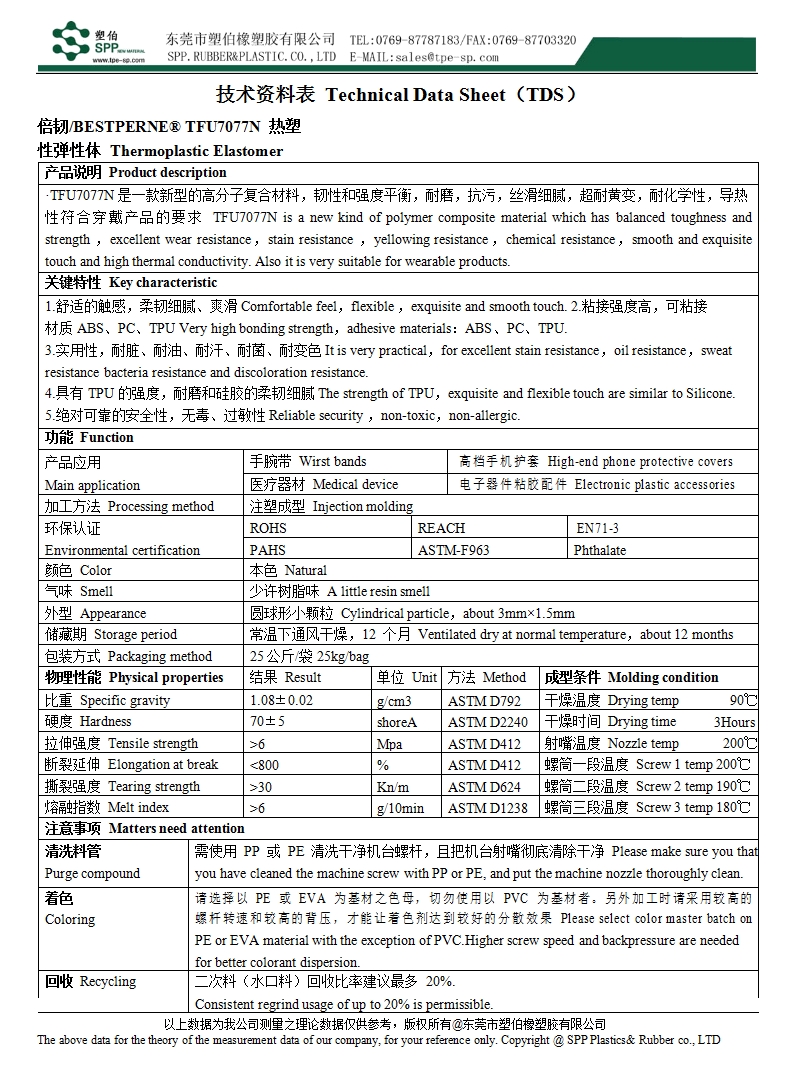 TFU7077N物性表